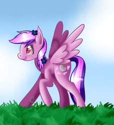 Size: 2725x3000 | Tagged: safe, artist:starshinefox, oc, oc only, pegasus, pony, smiling, solo, spread wings