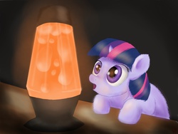Size: 1024x768 | Tagged: safe, artist:waggytail, twilight sparkle, fluffy pony, g4, female, lava lamp, solo, twifluff