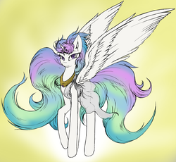 Size: 1672x1540 | Tagged: safe, artist:vicmanone, princess celestia, g4, female, solo