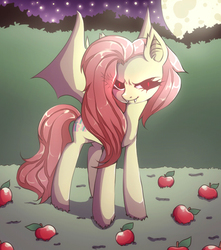 Size: 703x795 | Tagged: safe, artist:poncaruu, fluttershy, pony, bats!, g4, female, flutterbat, solo