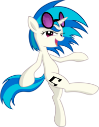 Size: 3000x3845 | Tagged: safe, artist:kas92, artist:scourge707, dj pon-3, vinyl scratch, pony, g4, bipedal, female, solo