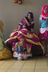 Size: 600x900 | Tagged: safe, artist:ethan hellstrom, artist:magic-is-beauty, rarity, human, g4, clothes, convention, cosplay, dress, gala dress, irl, irl human, ohayocon, ohayocon 2014, photo