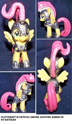 Size: 1912x3288 | Tagged: safe, artist:batosan, fluttershy, g4, armor, crystal guard armor, female, sculpture, solo