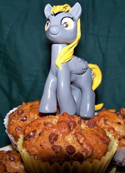 Size: 1824x2522 | Tagged: safe, artist:batosan, derpy hooves, pegasus, pony, g4, female, mare, muffin, sculpture, solo