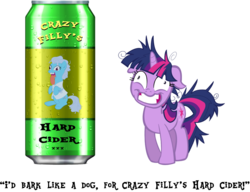 Size: 967x742 | Tagged: safe, screw loose, twilight sparkle, g4, cider, female, twilight snapple