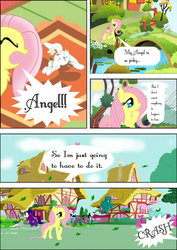 Size: 1240x1753 | Tagged: safe, artist:sakurafly101, angel bunny, fluttershy, g4, comic