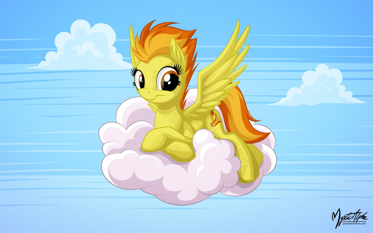 Safe Artist Mysticalpha Spitfire Pony Cloud Cloudy Female Solo Wallpaper