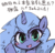 Size: 300x289 | Tagged: safe, artist:kolshica, princess luna, g4, blushing, female, japanese, s1 luna, solo