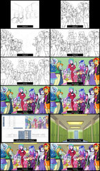 Size: 1750x3000 | Tagged: safe, artist:uotapo, apple bloom, diamond tiara, pinkie pie, princess celestia, princess luna, principal celestia, rarity, scootaloo, silver spoon, snails, snips, sunset shimmer, sweetie belle, trixie, vice principal luna, human, equestria girls, g4, clothes, cutie mark, cutie mark crusaders, cutie mark on clothes, making of, pinkamena diane pie