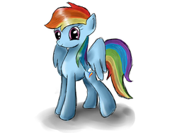 Size: 900x675 | Tagged: safe, artist:alicekvartersson, rainbow dash, pegasus, pony, g4, backwards cutie mark, female, solo