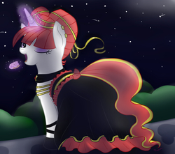 Size: 1700x1500 | Tagged: safe, artist:rainbowjune, oc, oc only, pony, unicorn, clothes, cookie, dress, magic, solo, telekinesis