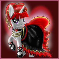 Size: 1840x1830 | Tagged: safe, artist:rainbowjune, oc, oc only, oc:magic love, pony, unicorn, g4, clothes, dress, female, gala dress, horn, mare, smiling, solo, unicorn oc