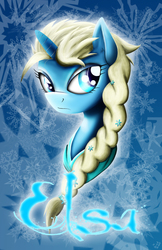 Size: 3300x5100 | Tagged: dead source, safe, artist:spiritofthwwolf, pony, elsa, epic, frozen (movie), ponified, solo