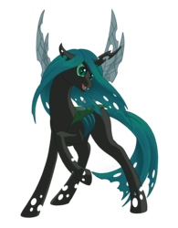 Size: 1496x1920 | Tagged: safe, alternate version, artist:nebulastar985, queen chrysalis, changeling, changeling queen, fanfic:midnight star, g4, background removed, female, simple background, solo, transparent background
