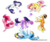 Size: 1024x862 | Tagged: safe, artist:skythemoonwarrior, applejack, fluttershy, pinkie pie, rainbow dash, rarity, twilight sparkle, alicorn, earth pony, pegasus, pony, unicorn, g4, female, glowing eyes, mane six, mare, simple background, swapped cutie marks, transparent background, twilight sparkle (alicorn)