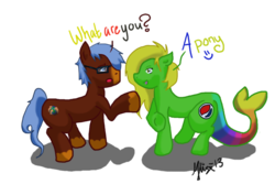 Size: 1024x683 | Tagged: safe, artist:mangajag, oc, oc only, anypony, duo