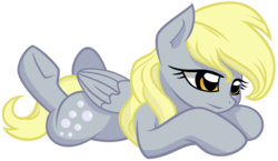 Size: 3000x1738 | Tagged: safe, artist:kp-shadowsquirrel, artist:scourge707, derpy hooves, pegasus, pony, g4, female, mare, prone, simple background, smiling, solo, transparent background, underp, vector