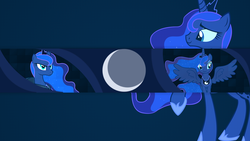 Size: 1920x1080 | Tagged: safe, artist:blackm3sh, artist:iphstich, artist:starlight-26, artist:theonewiththeoctaves, princess luna, alicorn, pony, g4, cape, clothes, female, mare, moon, smiling, vector, wallpaper