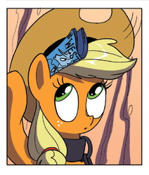 Size: 533x629 | Tagged: safe, idw, official comic, applejack, g4, spoiler:comic, female, slave, solo