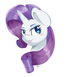 Size: 1310x1528 | Tagged: safe, artist:shelltoon, rarity, pony, unicorn, g4, female, portrait, solo