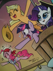 Size: 3000x4000 | Tagged: safe, idw, official comic, applejack, pinkie pie, rarity, twilight sparkle, alicorn, pony, g4, spoiler:comic, female, mare, twilight sparkle (alicorn)