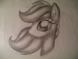 Size: 4000x3000 | Tagged: safe, rainbow dash, g4, black and white, drawing, female, grayscale, monochrome, solo