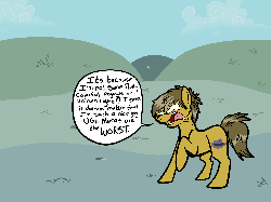 Size: 1600x1200 | Tagged: safe, artist:wulfdog98, oc, oc only, earth pony, pony, angry, animated, fedora, friendzone, hat, horses doing horse things, male, nice guy, solo, stallion, stomping, trilby