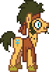 Size: 70x102 | Tagged: safe, artist:anonycat, flax seed, g4, desktop ponies, pixel art, simple background, solo, transparent background, wip