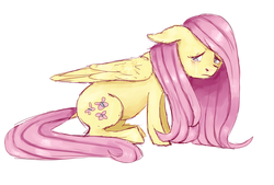 Size: 1440x971 | Tagged: safe, artist:6ghost, fluttershy, g4, crying, female, solo