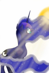 Size: 400x600 | Tagged: safe, artist:annoibat, princess luna, g4, crepuscular rays, female, solo