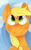 Size: 365x591 | Tagged: safe, artist:meowing-ghost, applejack, earth pony, pony, g4, female, looking up, portrait, solo