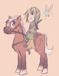 Size: 900x1164 | Tagged: safe, artist:harrie5, earth pony, pony, crossover, cute, epona, eponadorable, female, link, mare, ponified, the legend of zelda