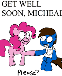 Size: 443x543 | Tagged: safe, artist:xxblackspyrulesxx, pinkie pie, g4, michael morones, ponified