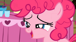 Size: 777x426 | Tagged: safe, pinkie pie, g4, bedroom eyes, female, filly, solo