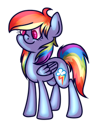 Size: 438x555 | Tagged: safe, artist:onikashi, rainbow dash, g4, cute, dashabetes, female, solo