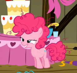 Size: 312x295 | Tagged: safe, pinkie pie, g4, bedroom eyes, female, filly, foal, solo