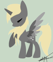 Size: 784x931 | Tagged: safe, artist:lovelyhearts44, derpy hooves, alicorn, pony, g4, alicornified, derpicorn, female, princess derpy, race swap, simple background, solo, xk-class end-of-the-world scenario