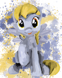 Size: 609x756 | Tagged: safe, artist:hashbro, artist:thelunaraccoon, derpy hooves, pegasus, pony, g4, female, mare, solo