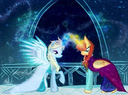 Size: 1024x760 | Tagged: safe, alicorn, pony, anna, elsa, frozen (movie), ponified