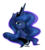 Size: 1000x1103 | Tagged: safe, artist:peachiekeenie, princess luna, g4, female, looking at you, portrait, smiling, solo, sparkles