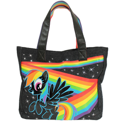 Size: 495x495 | Tagged: safe, rainbow dash, pegasus, pony, g4, bag, merchandise, rainbow, simple background, spread wings, wings