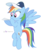 Size: 639x768 | Tagged: safe, artist:dm29, rainbow dash, g4, female, hat, paper airplane, simple background, solo, transparent background