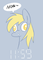 Size: 354x488 | Tagged: safe, artist:joycall6, derpy hooves, pegasus, pony, g4, animated, christmas, derp, female, mare, solo, timer, underp