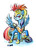 Size: 713x1000 | Tagged: safe, artist:mamath, rainbow dash, g4, armor, female, solo