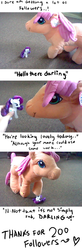 Size: 422x1280 | Tagged: safe, artist:moonblizzard, rarity, g4, ask, irl, photo, plushie, rarity answers, toy, tumblr