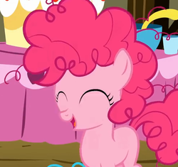Size: 492x463 | Tagged: safe, screencap, pinkie pie, g4, the cutie mark chronicles, female, filly, messy mane, solo