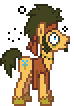 Size: 74x106 | Tagged: safe, artist:anonycat, flax seed, g4, animated, desktop ponies, duude, flax seed looks at stuff, simple background, solo, stoned, transparent background