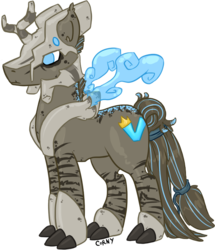 Size: 615x715 | Tagged: safe, kaiju pony, pony, multiple tails, pacific rim, ponified, simple background, slattern, solo, transparent background