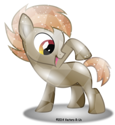 Size: 4582x5000 | Tagged: safe, artist:ex-machinart, button mash, earth pony, pony, g4, absurd resolution, blank flank, colt, crystallized, foal, hooves, male, open mouth, simple background, solo, transparent background, vector