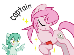 Size: 640x480 | Tagged: safe, artist:dal, earth pony, pegasus, pony, blushing, captain mark, cutie mark, inazuma eleven, inazuma eleven go, inazuma eleven go galaxy, kariya masaki, kirino ranmaru, ponified, proud, sparkles, spoiler, surprised, wingboner